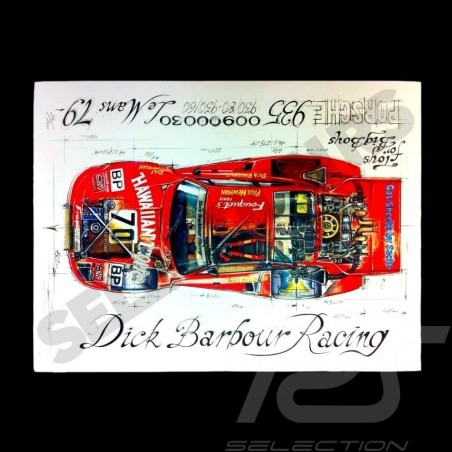 Porsche 917 K Martini Racing 1971 reproduction d'un dessin original de Sébastien Sauvadet