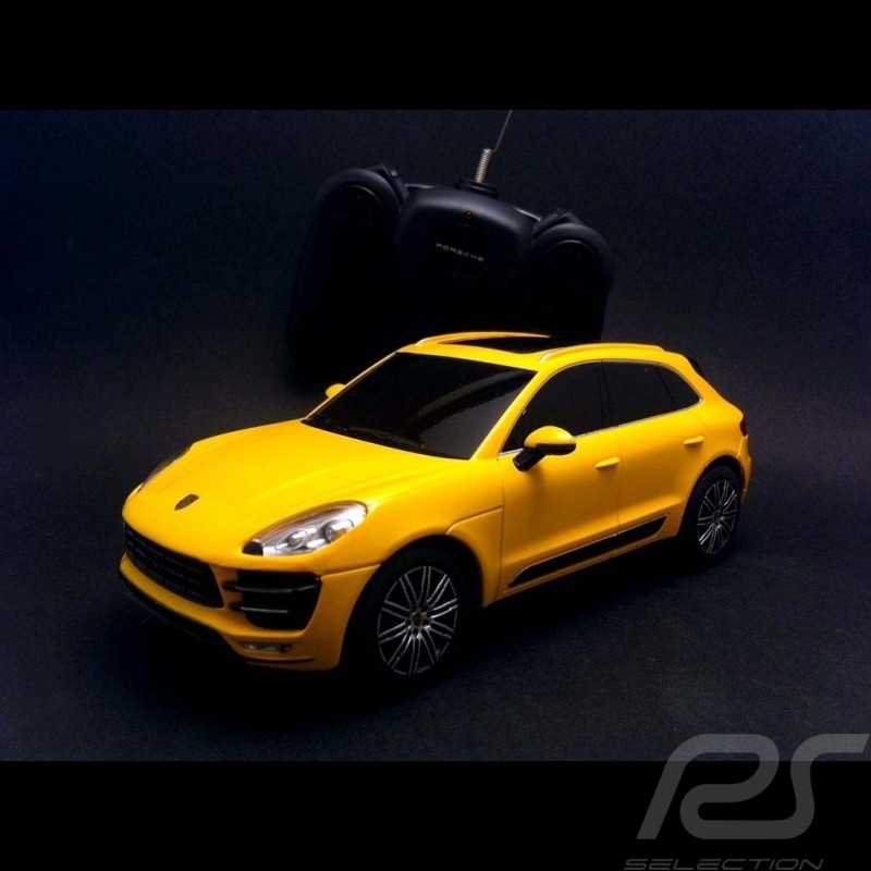 Porsche Macan Turbo yellow RC Car 27MHz 1/24