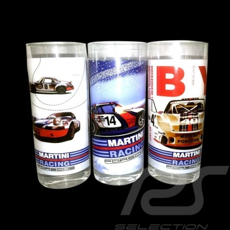 Set von 3 Gläser Porsche Martini Racing Longdrink