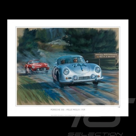 Porsche 917 K Martini Racing 1971 reproduction d'un dessin original de Sébastien Sauvadet