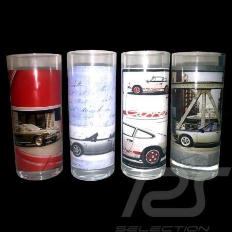 Set de 4 verres Porsche 911 Long drink Set of 4 long drinks Set von 4 Gläser Longdrink