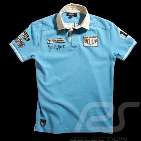 Herren Polo-shirt Jo Siffert n° 12 Gulf blau