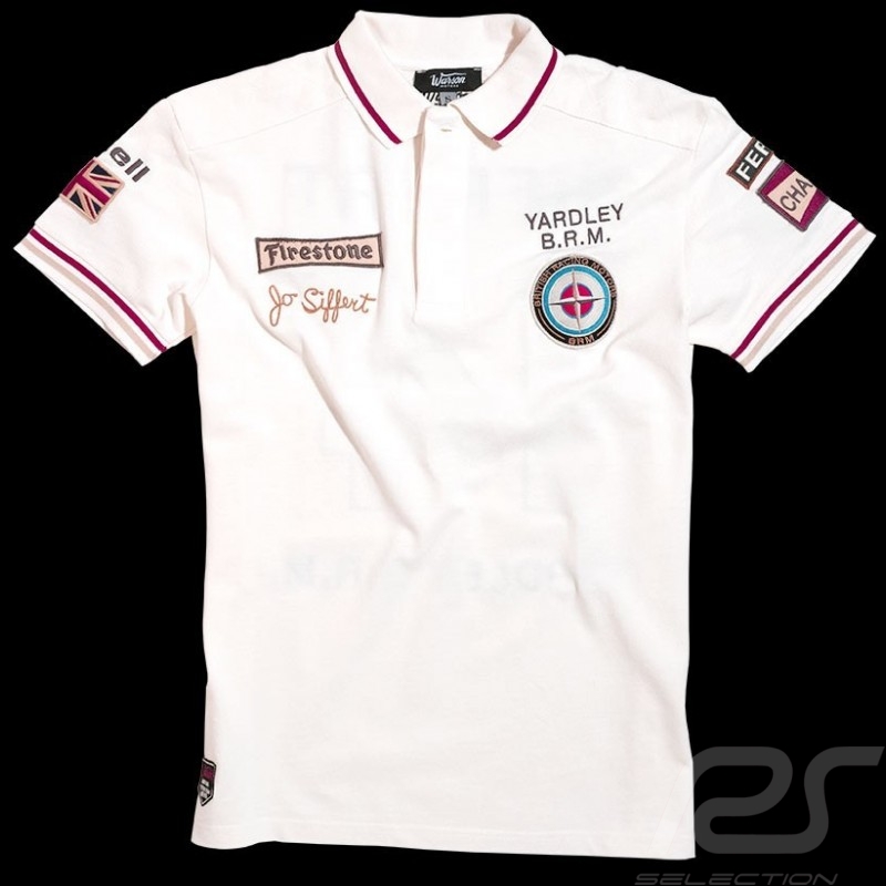 Herren Polo-shirt Jo Siffert n° 14 weiß Herren Polo-shirt Jo Siffert n° 14 weiß