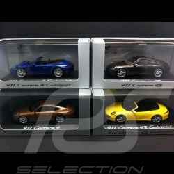 Quartett Porsche 991 Carrera 4 et Carrera 4S coupé et Cabriolet 2012 1/43 Minichamps