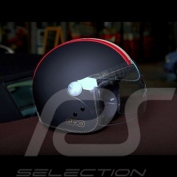 Casque de course vintage trois rayures