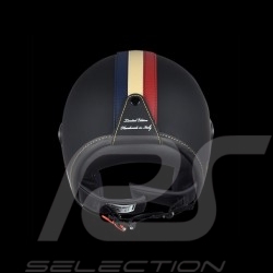 Racing helmet vintage black three stripes