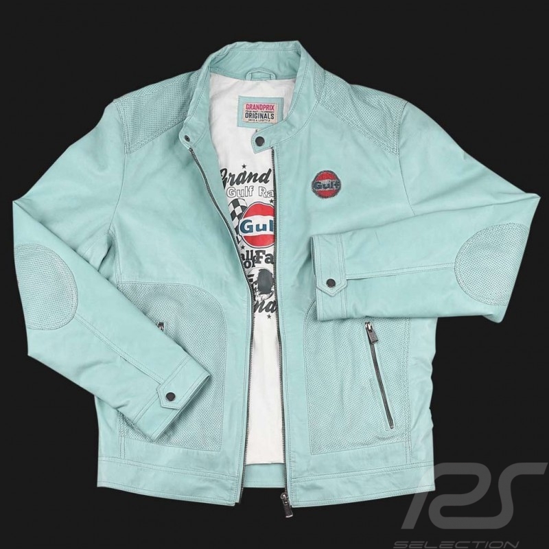 Blouson homme Gulf Mambo cuir bleu