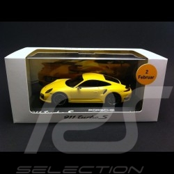 Porsche 991 Turbo S 2016 exclusive jaune racing 1/43 Spark MAP02020216