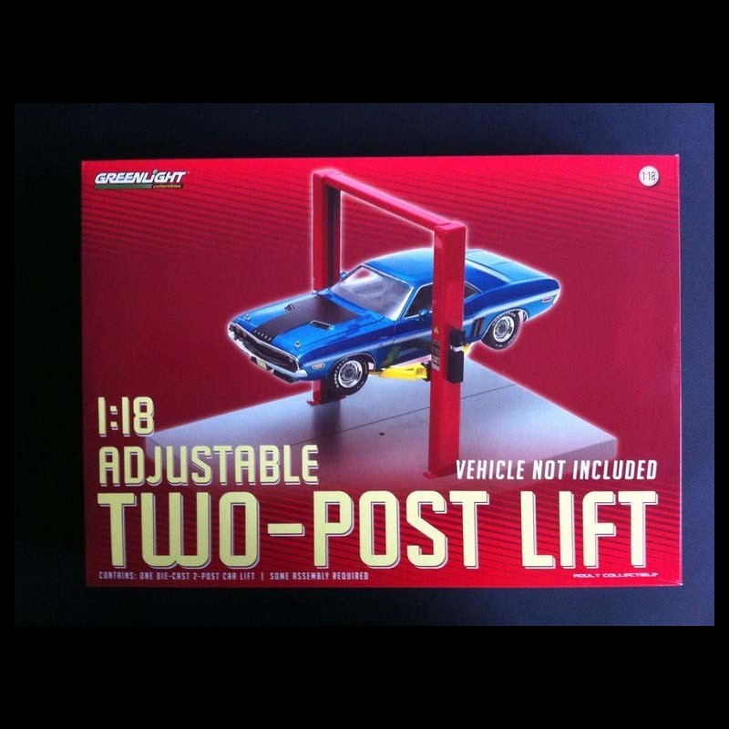 Two-post lift red 1/18