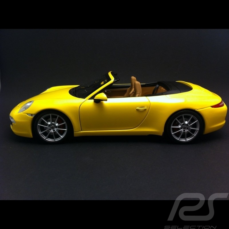 Porsche 911 type 991 Carrera S Cabriolet 2011 jaune 1/18 Minichamps 100061031