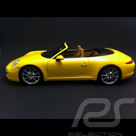 Porsche 911 type 991 Carrera S Cabriolet 2011 jaune 1/18 Minichamps 100061031