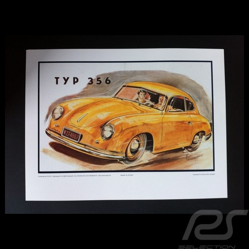 Porsche 804 Grosser Preis von Frankreich reproduction d'une affiche originale de Erich Strenger