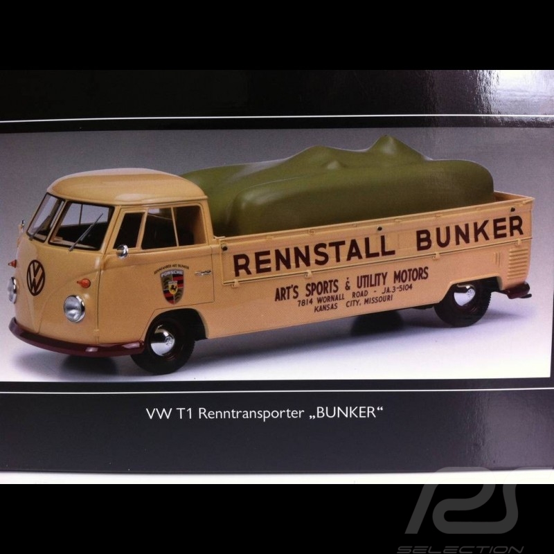 #450007500 00075 Schuco VW T1 Renntransporter "Rennstall Bunker" - 1:18 