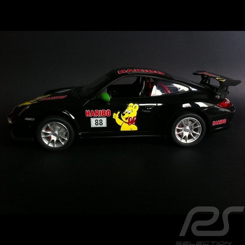 Porsche 997 GT3 RS Haribo noir / vert radiocommandée 27MHz 1/14 RC Car RC-Fahrzeug Porsche 997 GT3 RS Haribo noir / vert radiocommandée 27MHz 1/14 RC Car RC-Fahrzeug