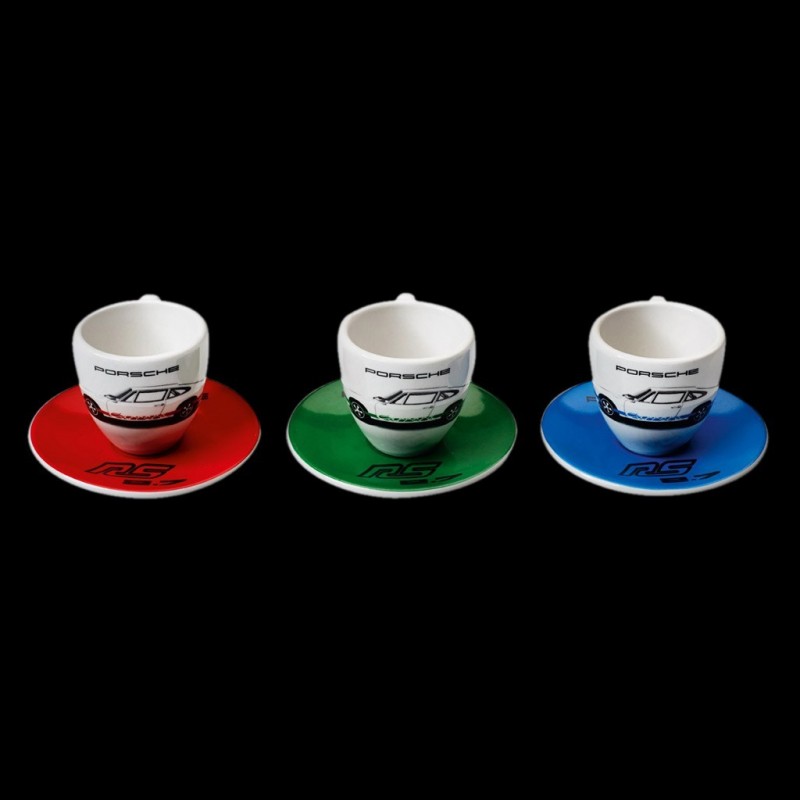Porsche ポルシェ911 カレラRS2.7　エスプレッソカップ＆ソーサー Set of 3 expresso cups Porsche 911 Carrera 2.7 RS WAP0500300G