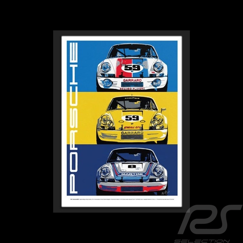 Porsche 911 RSR reproduction d'un poster original de Nicolas Hunziker