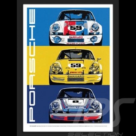 Porsche 911 RSR reproduction d'un poster original de Nicolas Hunziker