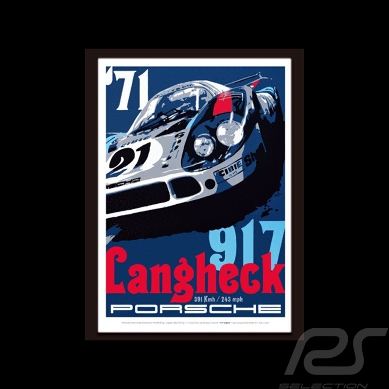 Porsche 917 Langheck Wiedergabe einer originale Plakat von Nicolas Hunziker