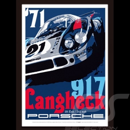 Porsche 917 Langheck reproduction d'un poster original de Nicolas Hunziker
