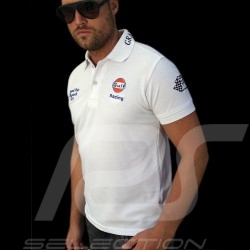 Men's Polo shirt Gulf Racing white