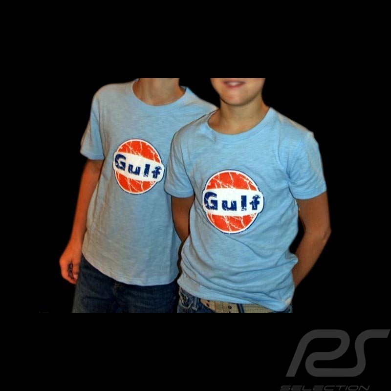 T-shirt enfant logo Gulf bleu