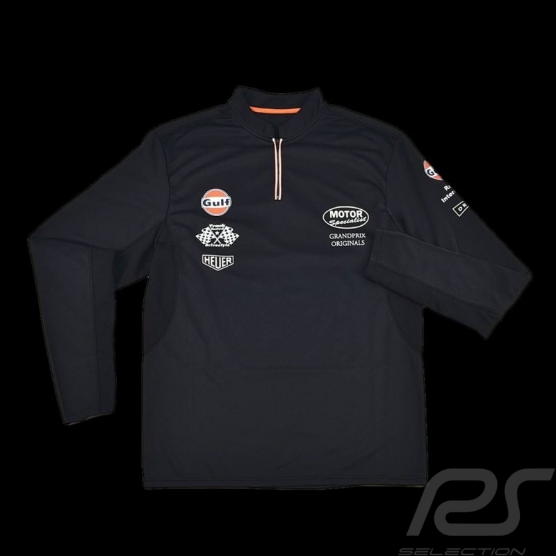 Men's Polo shirt Gulf Sport long sleeves navy blue