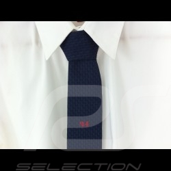 Alain Figaret 24 h du Mans thin tie navy  blue