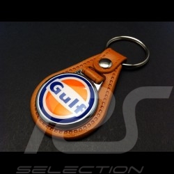 Porte-clé écusson Porsche cuir crème