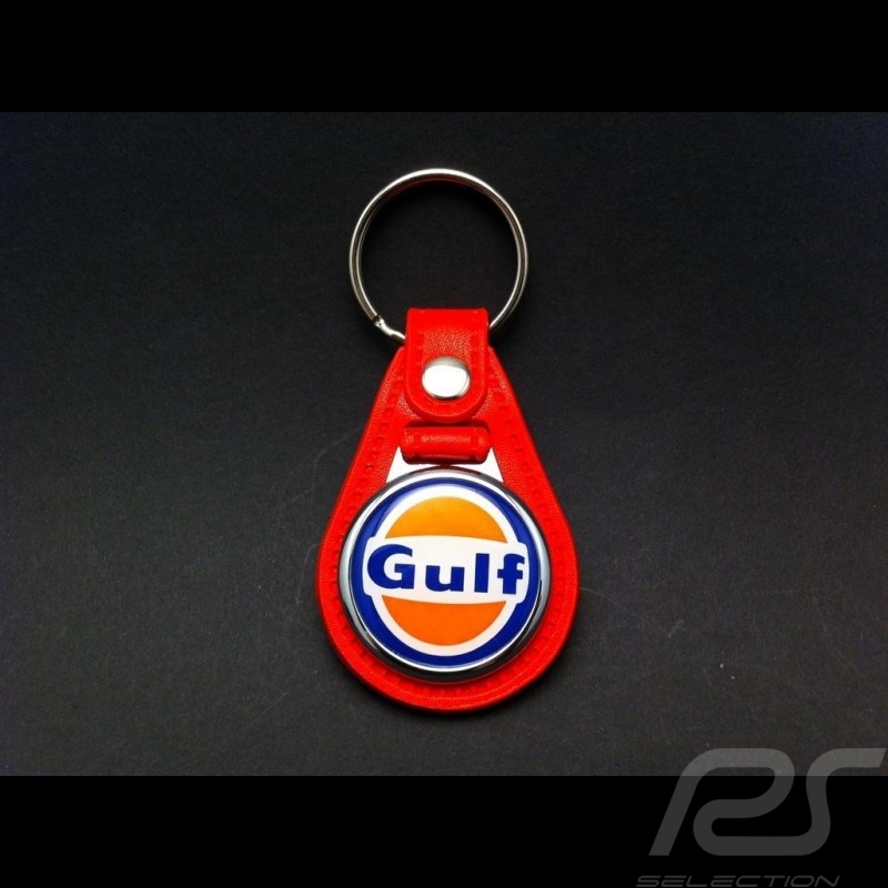 Gulf crest leather keyring red Gulf crest leather keyring red