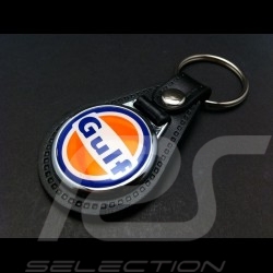 Porte-clé écusson Porsche cuir crème