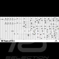 Poster original Porsche Evolution " 50 years of 911 " MAP09007714
