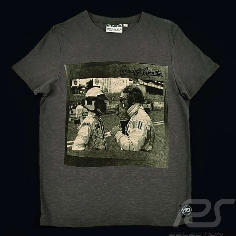 T-Shirt Herren Steve McQueen Unterhaltung Le Mans grau T-Shirt Herren Steve McQueen Unterhaltung Le Mans grau