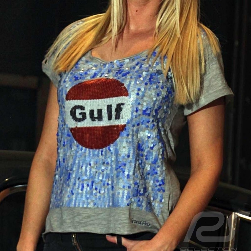 Women's T-shirt Gulf sequins grey Women's T-shirt Gulf sequins grey