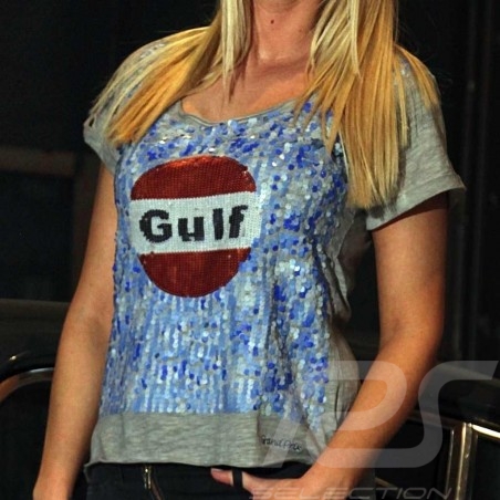 T-shirt femme Gulf sequins gris women damen