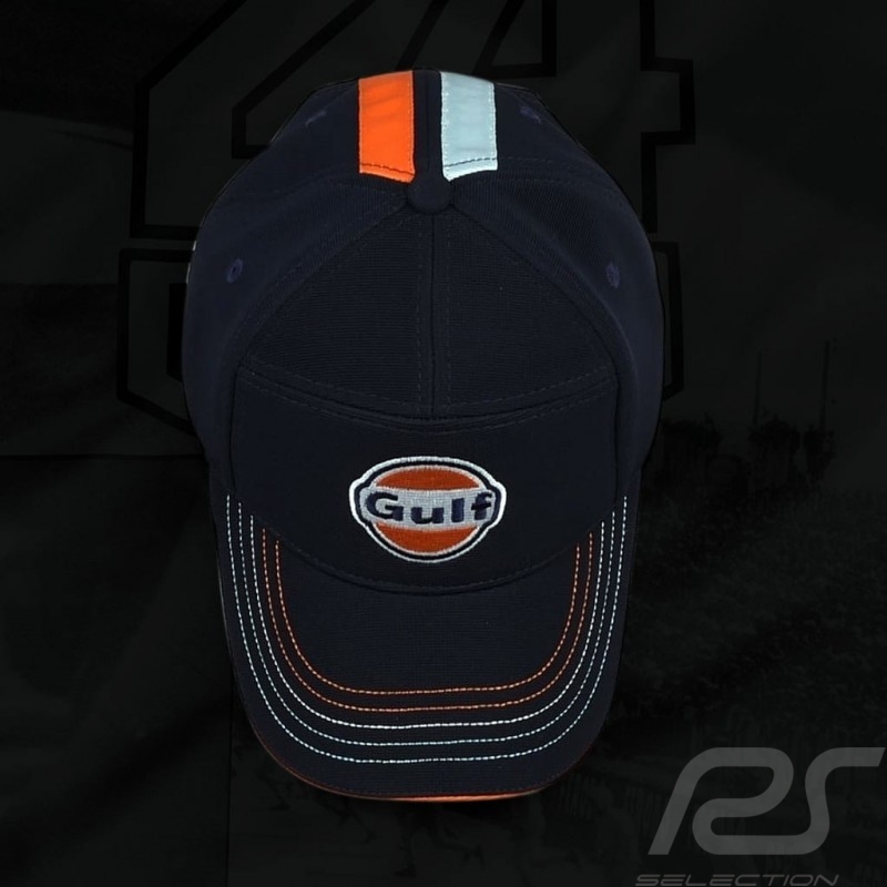 Casquette Gulf bandes racing bleu / orange