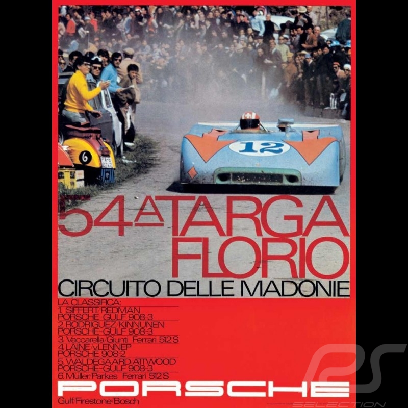 Poster original Porsche "54A Targa Florio" MAP09006414