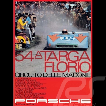 Poster original Porsche "54A Targa Florio" MAP09006414