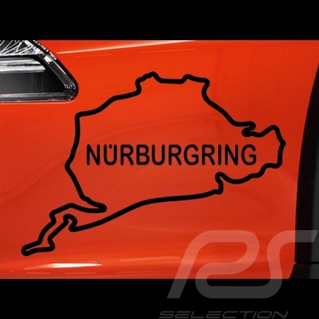 Autocollant Circuit du Nürburgring contour noir fond transparent