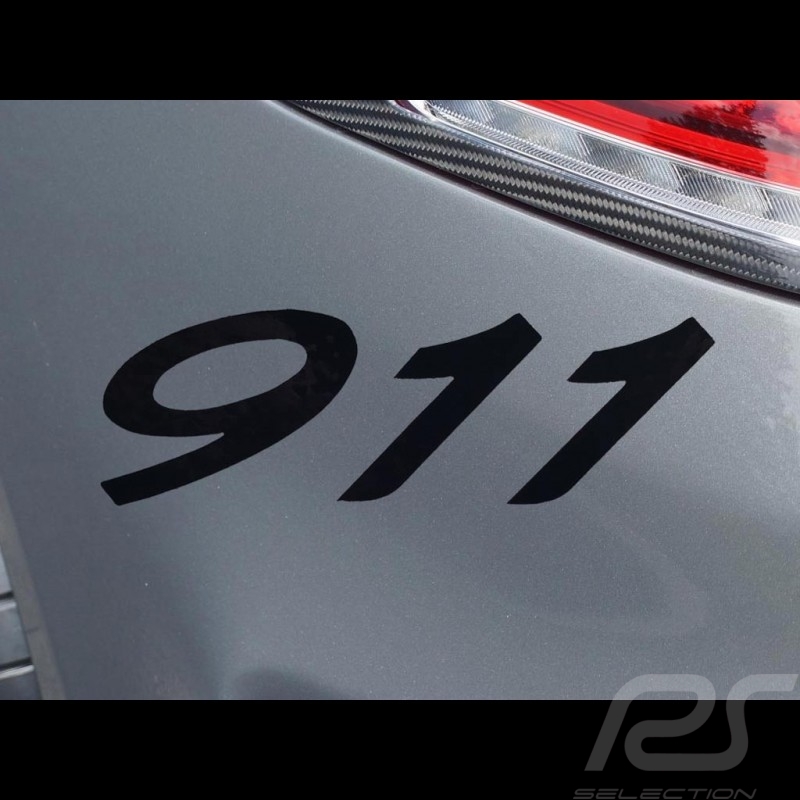 Autocollant lettres 911 transfert noir 7.7 x 2.7 cm