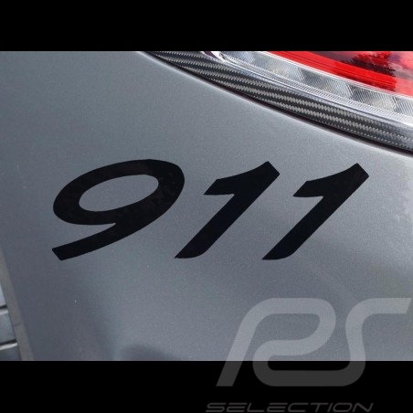 911 Zahlen Transfer Aufkleber schwarz 7.7 x 2.7 cm