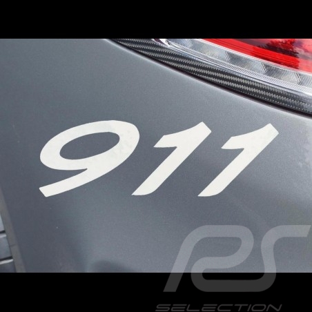 911 letters sticker transfer white 7.7 x 2.7 cm