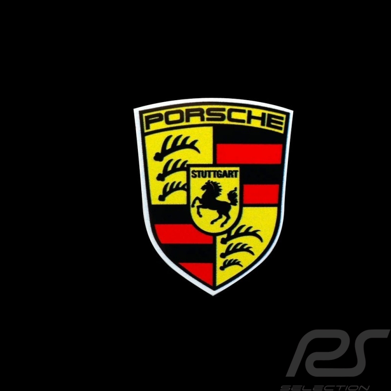 Autocollant Porsche écusson ancien Sticker Porsche former crest Aufkleber Porsche ehemaligen Wappen 3.7 x 4.7 cm