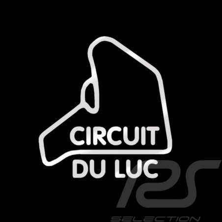 Sticker Le Luc race track silver outline no background