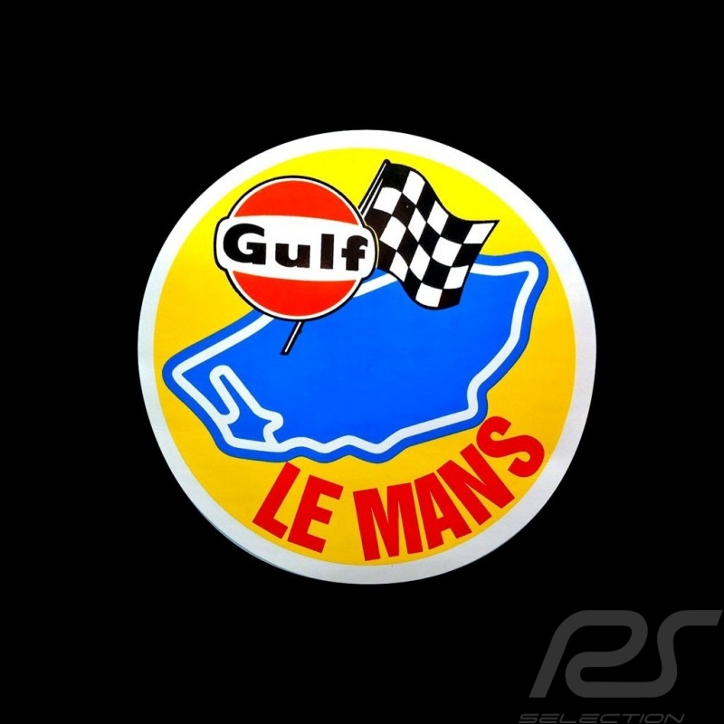 Gulf Le Mans Aufkleber Ø 9 cm