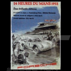 Plaque aimantée Porsche 24h du Mans 1953
