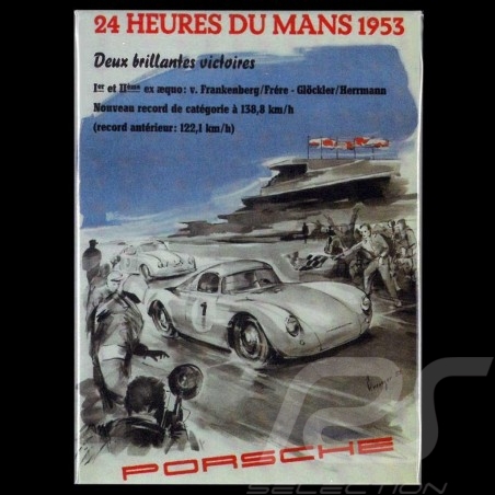 Plaque aimantée Porsche 24h du Mans 1953