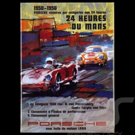Plaque aimantée Porsche 24h du Mans 1950-1956