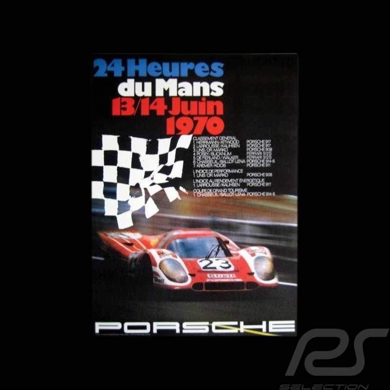Plaque aimantée Porsche 917 24 h du Mans 1970