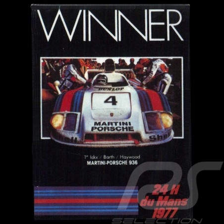 Plaque aimantée Porsche 936 Martini Le Mans 1977