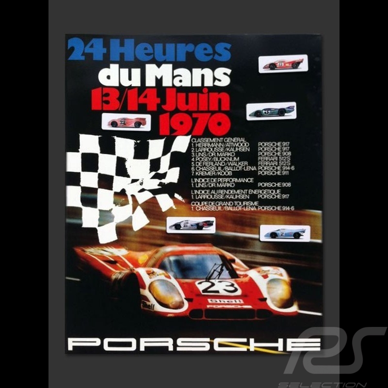 Magnettaffel Porsche Le Mans 1970 mit 5 magnete Porsche Design WAP0500190F